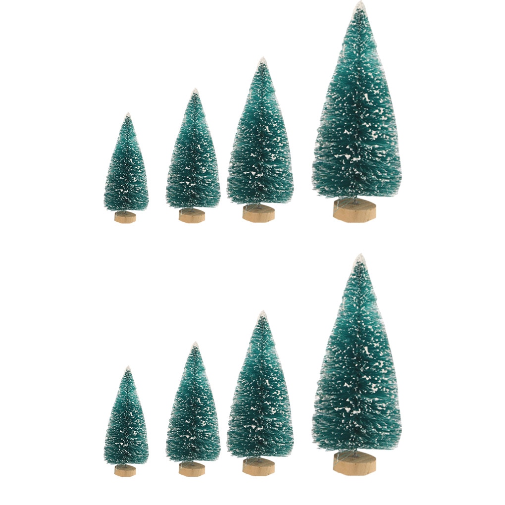 Mini Christmas Tree Home Office Tabletop Mini Tree Ornament with Round Base Decoration: 01