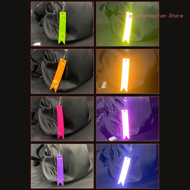 Riflettore con catene portachiavi riflettente ciondolo riflettente in PVC ciondolo riflettore per bambini per zaino da ciclismo per borsa da scuola