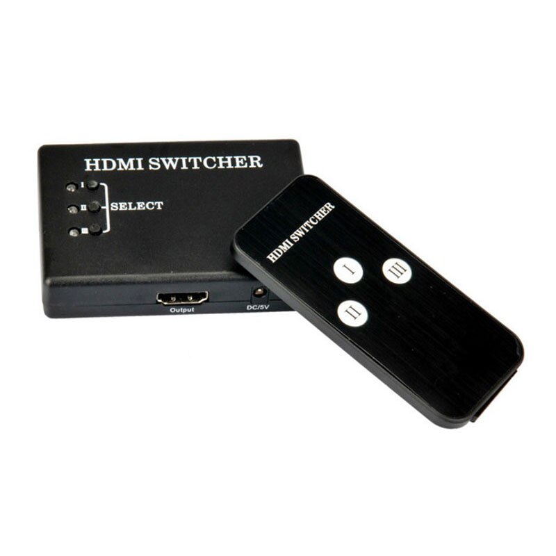 HDMI switch HD switch with remote control 3 into 1 out