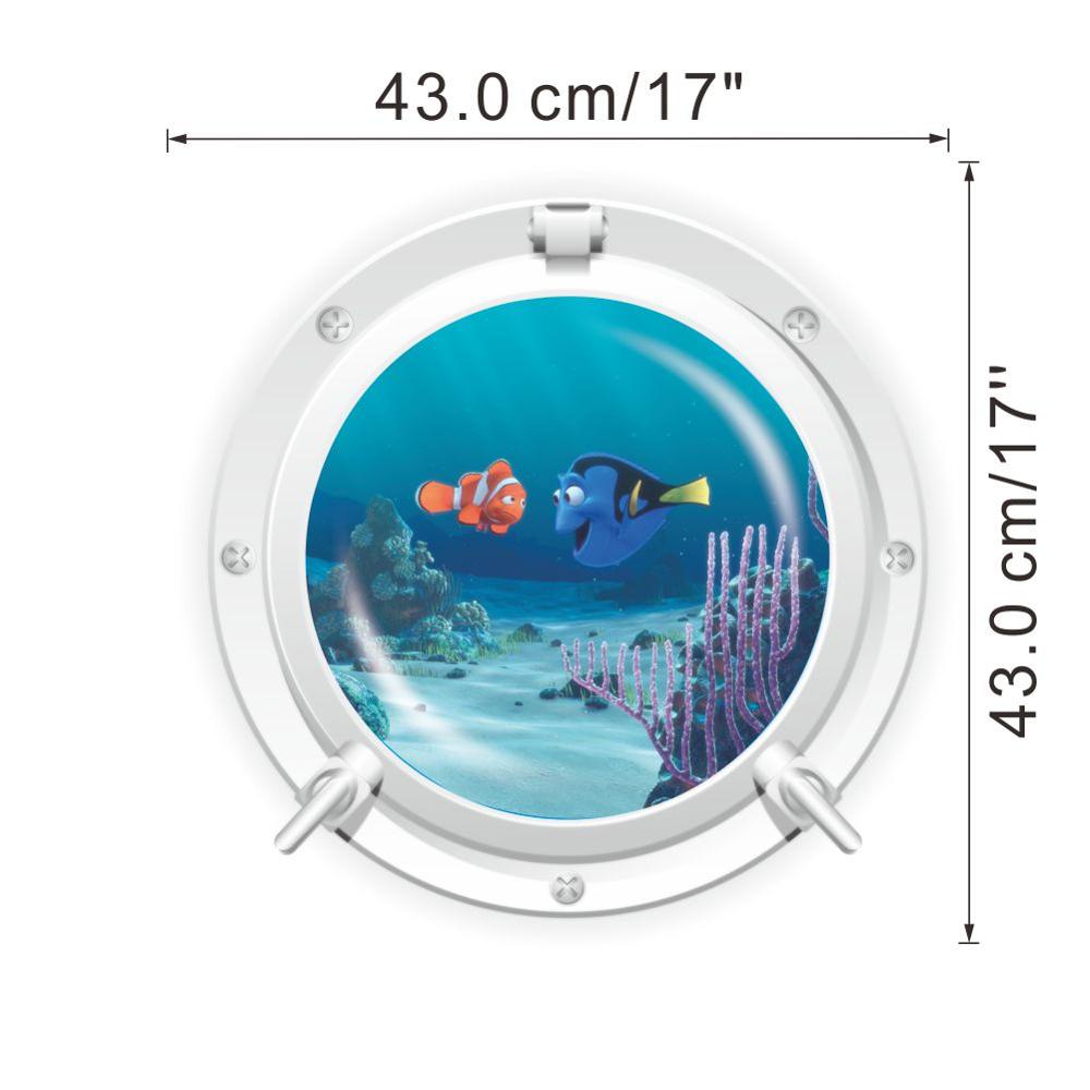 Underwater Fish Shark Bubble Boat Wall Sticker Decals For Kids Rooms Bathroom Bedroom Nursery Home Decor Nursery Decals Poster: PAW022