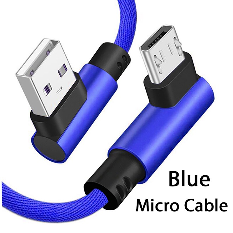 Cabo de carregamento rápido do cabo de dados do usb do carregador micro usb cabo de carregamento rápido para cabos 1m 2m do telefone móvel de samsung htc android: Blue Mlcro / 2 m