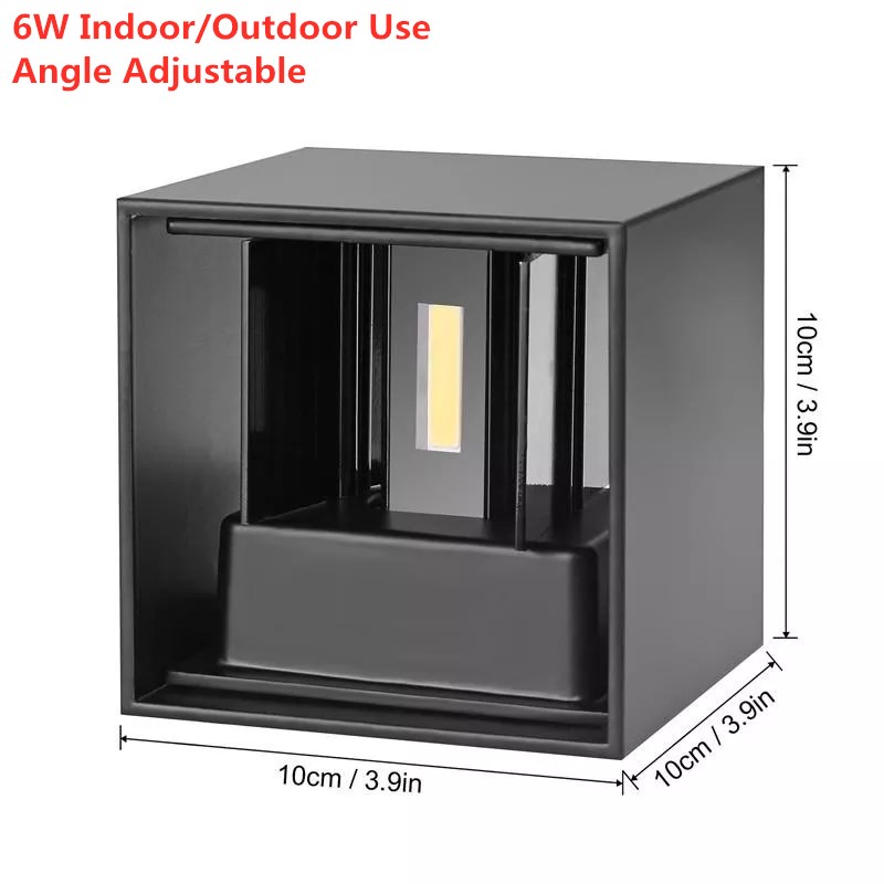 Innenwandleuchte Wohnzimmer Nachttisch Treppenleuchte Aluminium Wasserdicht IP65 Balkon Wandleuchte LED Wandleuchte Veranda Lampe für Deko: Licht Grau / Weiß
