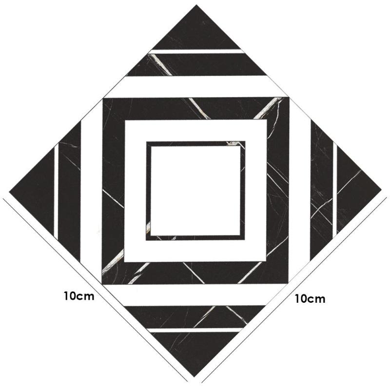 10 Uds. Suelo azulejo Diagonal pared pegatina Vintage patrón cocina cartel resistente al desgaste arte murales accesorios decorativos: M