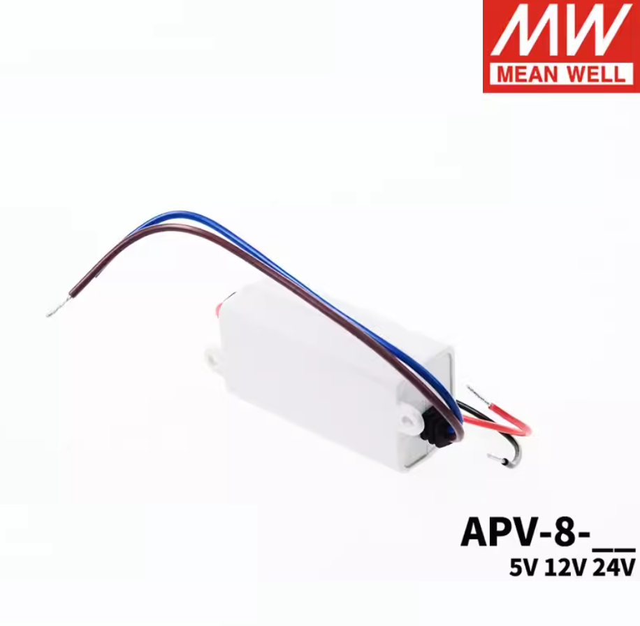 meanwell power supply APV-8 APV-8-5 | 5V APV-8-12 | 12V APV-8-24 | 24V 8W Single Output Switching Power Supply