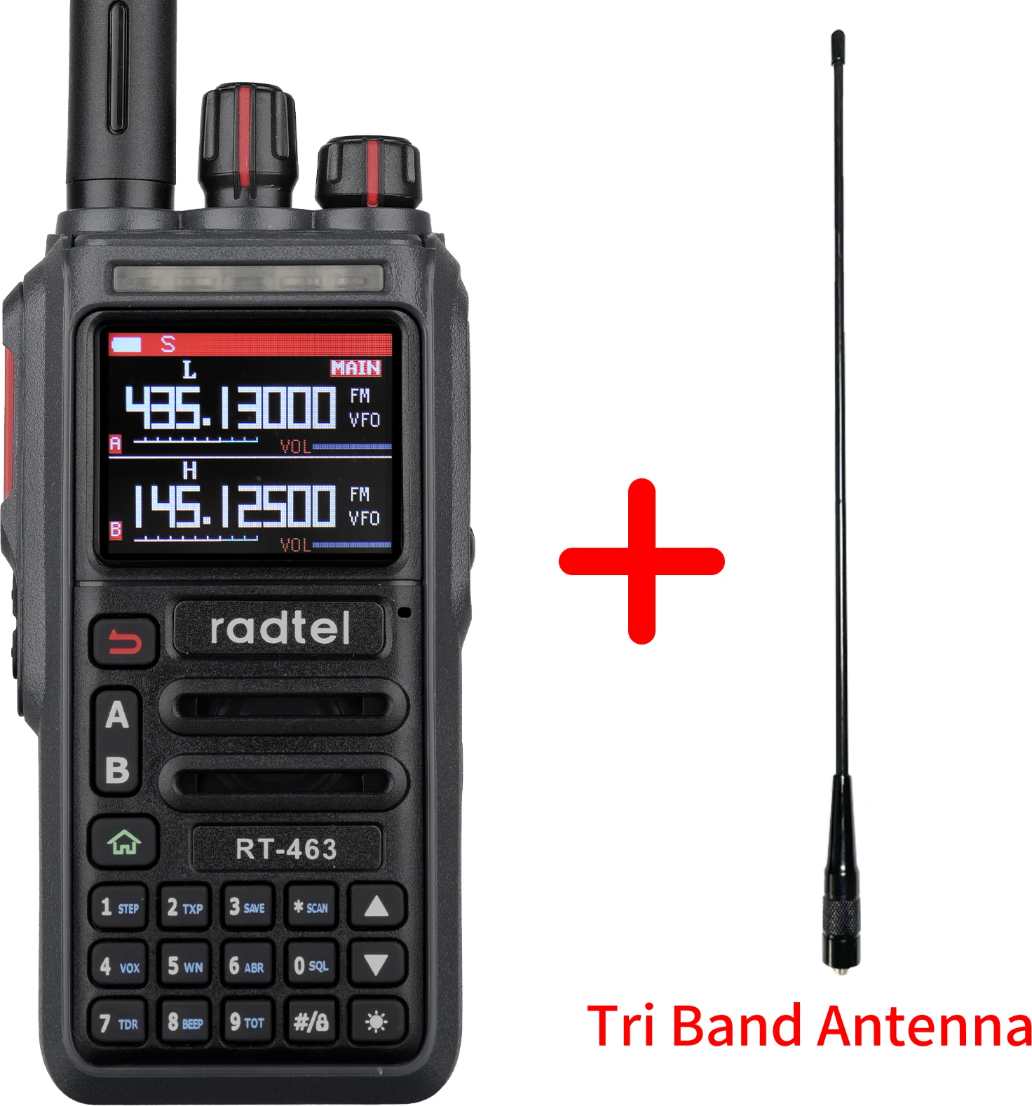 Radtel RT-463 8w Vollband-Amateurfunk 199CH Amateur Walkie Talkie AM Air Aviation Band Satcom NOAA Wetterkanal: Black / EURO