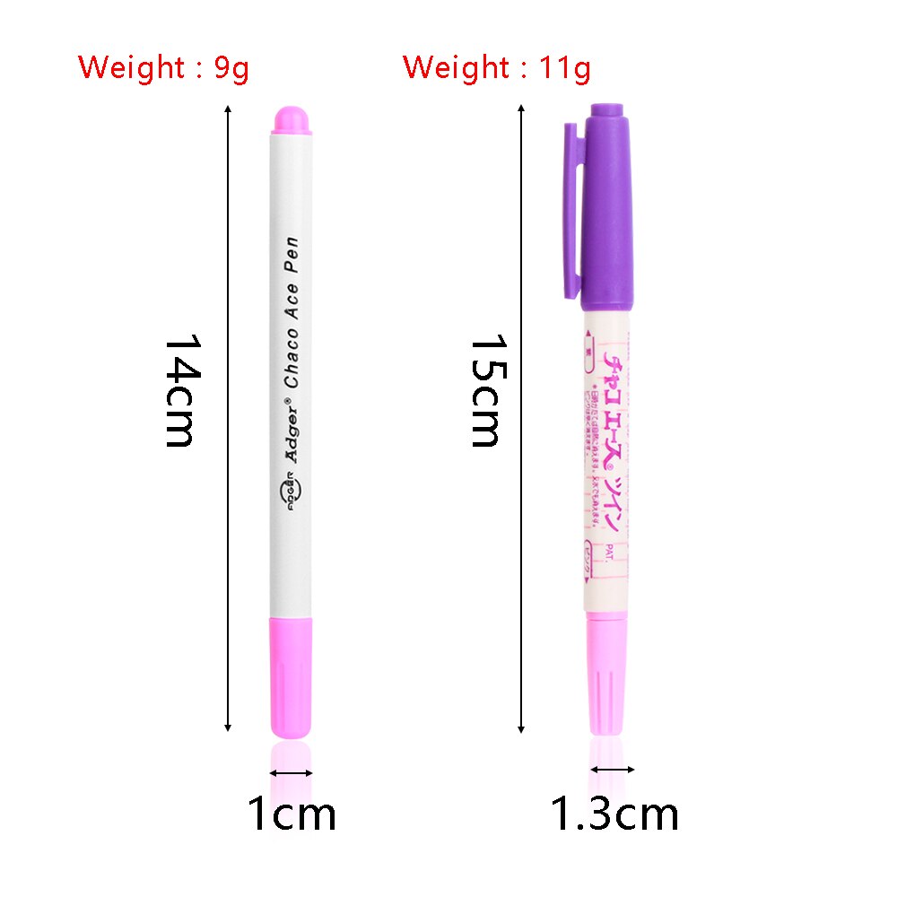 3 stijlen Uitwisbare Pen Water Oplosbare Stof Marker Pen Dubbele Hoofd Verdwijnen Automatisch Stof Marker Pen Art Accessoires