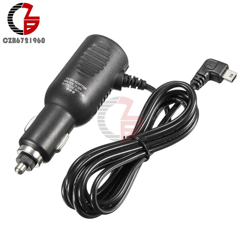 Mini Usb Auto Dc 5V 2A Power Charger Adapter Cord Kabel Voor Dvr Garmin Nuvi Gps