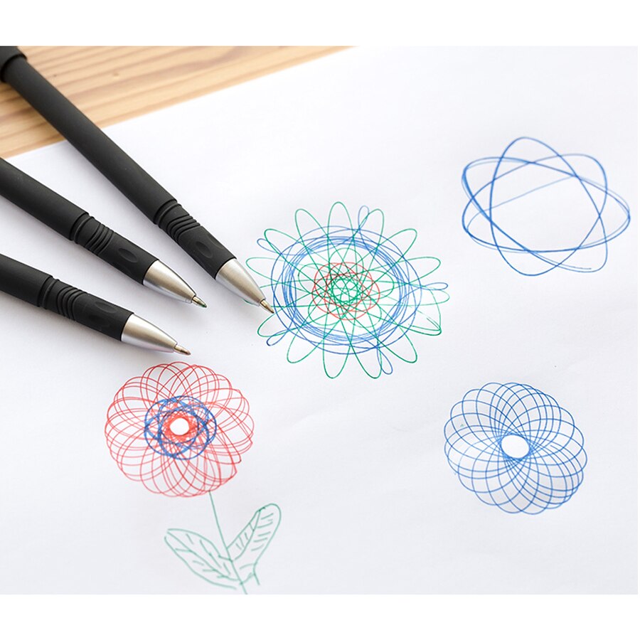 Spirograph Drawing set Designs Interlocking Gears&amp;Wheels Baby's Art Early Educational Painting Kit With 1pc Colorful Pen toys