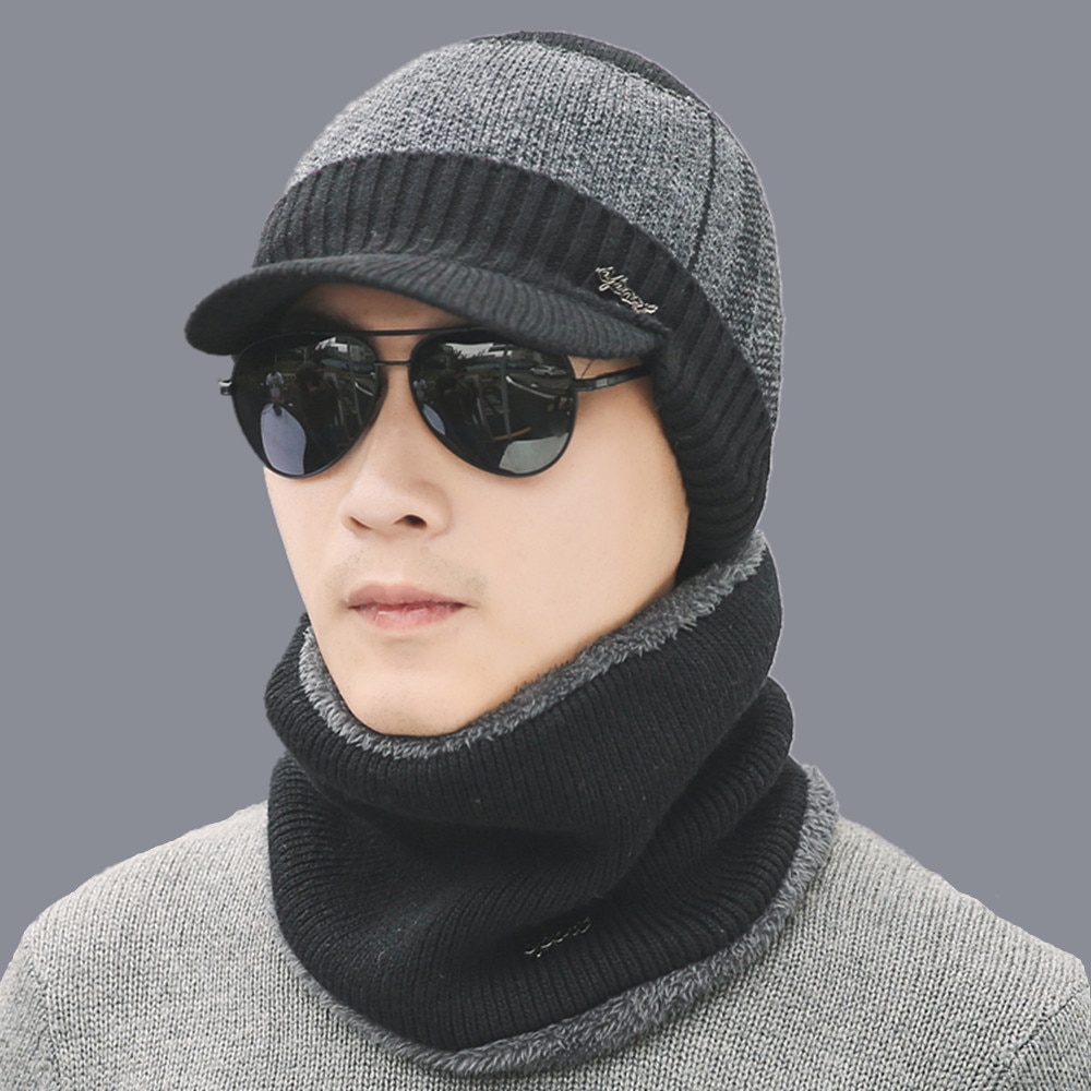 Mellemhatte skullies huer hat vinterhuer til mænd kvinder uld tørklæde kasketter balaclava maske gorras motorhjelm strikhue