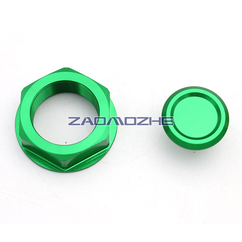 For suzuki GSXR 600 GSX-R600 GSXR750 GSX-R 2006 Motorcycle CNC aluminum alloy Triple clamp Screw Cover Stem Nut Set M28: green  NO logo