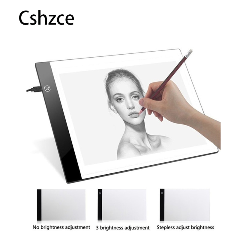 Ultra Thin A4LED Light Pad Artist Light Box Table Tracing Drawing Board Pad Diamond Painting Embroidery Tools dibujo profesional