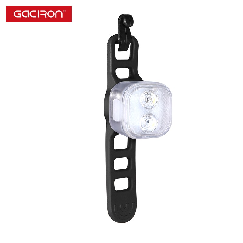 GACIRON-luz frontal de advertencia para bicicleta, linterna de seguridad para bicicleta de montaña, a prueba de lluvia, recargable por USB: Default Title