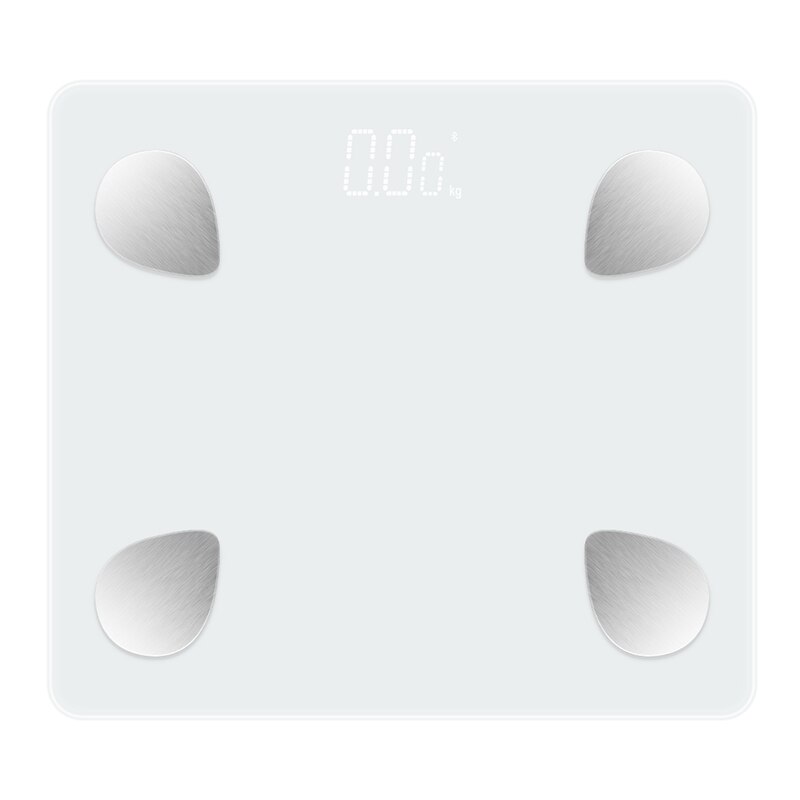 Digital Smart Bathroom Weight mi Scales Floor Body Fat Weighing Scale Electronic Balance Bluetooth LED Home bmi Fat Scale: white 2