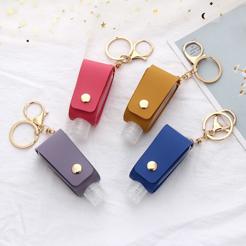 1PC Mini Empty Portable Hand Bottle Keychain Holder Reusable Bottle Hand Washing Gel Storage Bottle with Keychain