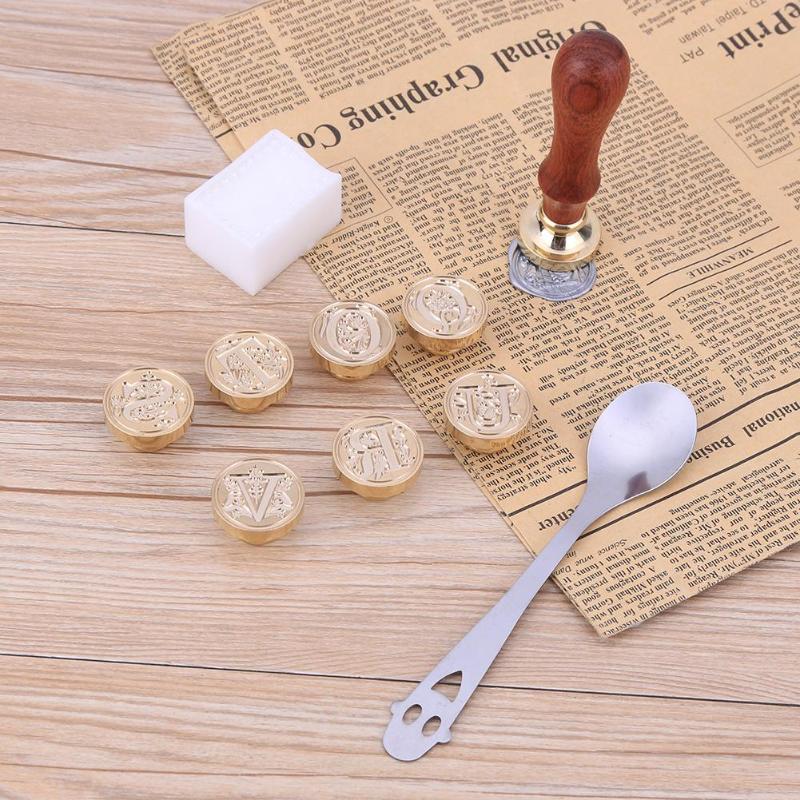 Copper Stamp Head Letter Seal Stamp Head for Wedding Invitation Card Decoration DIY Envelope Sealing Wax Stamp