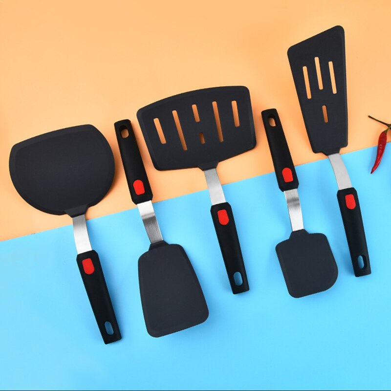 Silicone Cooking Utensils Tools Set Kitchenware Teppanyaki Spatula Non-Stick Shovel Scraper Kitchen Accessories