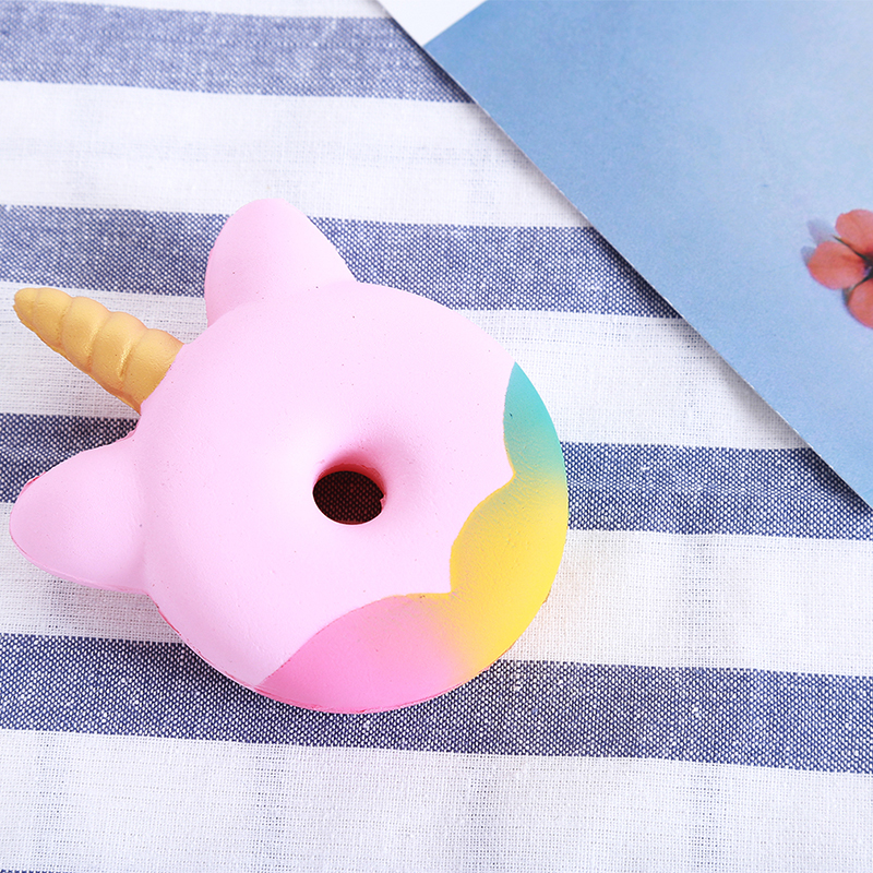 Gros beignet licorne Jumbo lente montée rose licorne beignet serrer jouet amusant pour enfants Anti stress enfants jouet