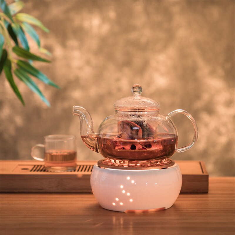 Bouilloire chauffante en céramique pour café et lait, Base chauffante, théière Portable, chauffe-bougie isolant, poêle à thé, service à thé Kung Fu