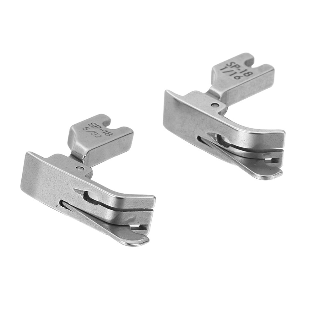Pied-de-biche en métal pour Machine à coudre industrielle 1/4, 1/8, 3/8, 1/16, 3/16, 5/16, 1/32, SP-18, bord mobile, aiguille simple, 1 pièce