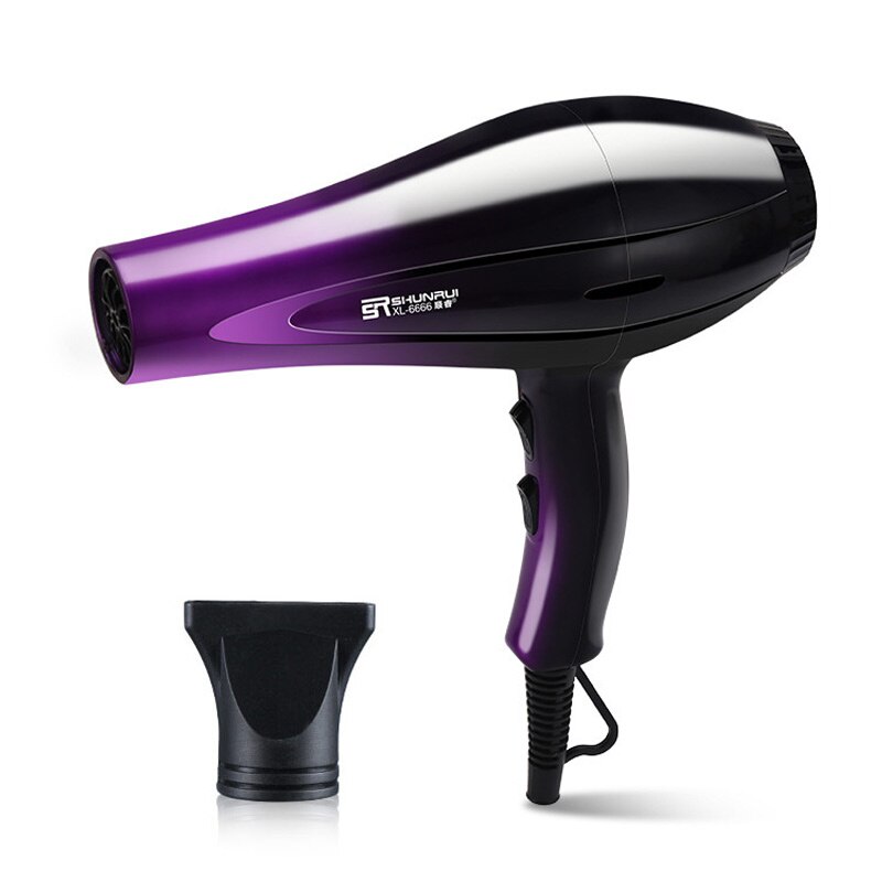 Hair Dryer Portable Powerful Electric Hair Dryer Traveller Compact /cold Air Salon Hair Dryer Blow Dryer 46D: purple-2in1