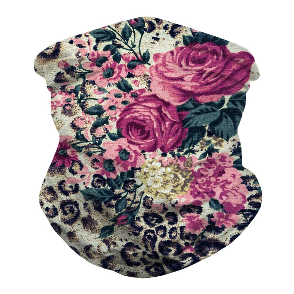 Utomhus sport halva ansiktet täcka balaclava halsduk 3d blommor sömlös bandana hals damask hårband vandring ring halsdukar huvuddukar: Bxha 120