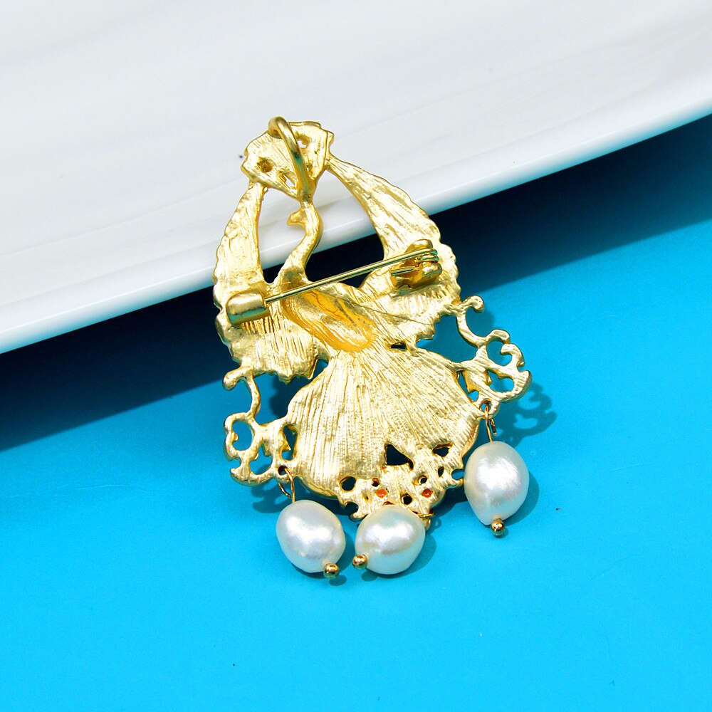 Cindy Xiang Chinese Feng Pingan Lock Rijkdom En Geluk Broche Pin Geluk Sieraden Parel En Strass Goede