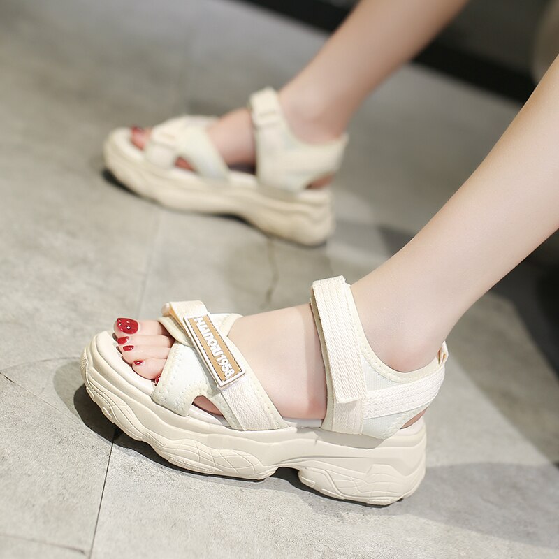 Sandaler sko kvinner sport utendørs sandaler kvinnelige sport jenter krok og loop plattform plattform joggesko