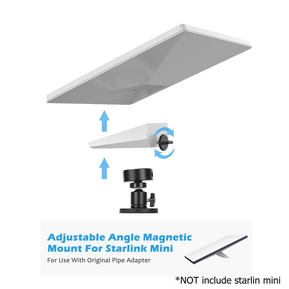 For Starlink Mini Adjustable Angle Magnetic Mount Temporary Roof Car Dashboard Mount for Starlink Mini Accessory