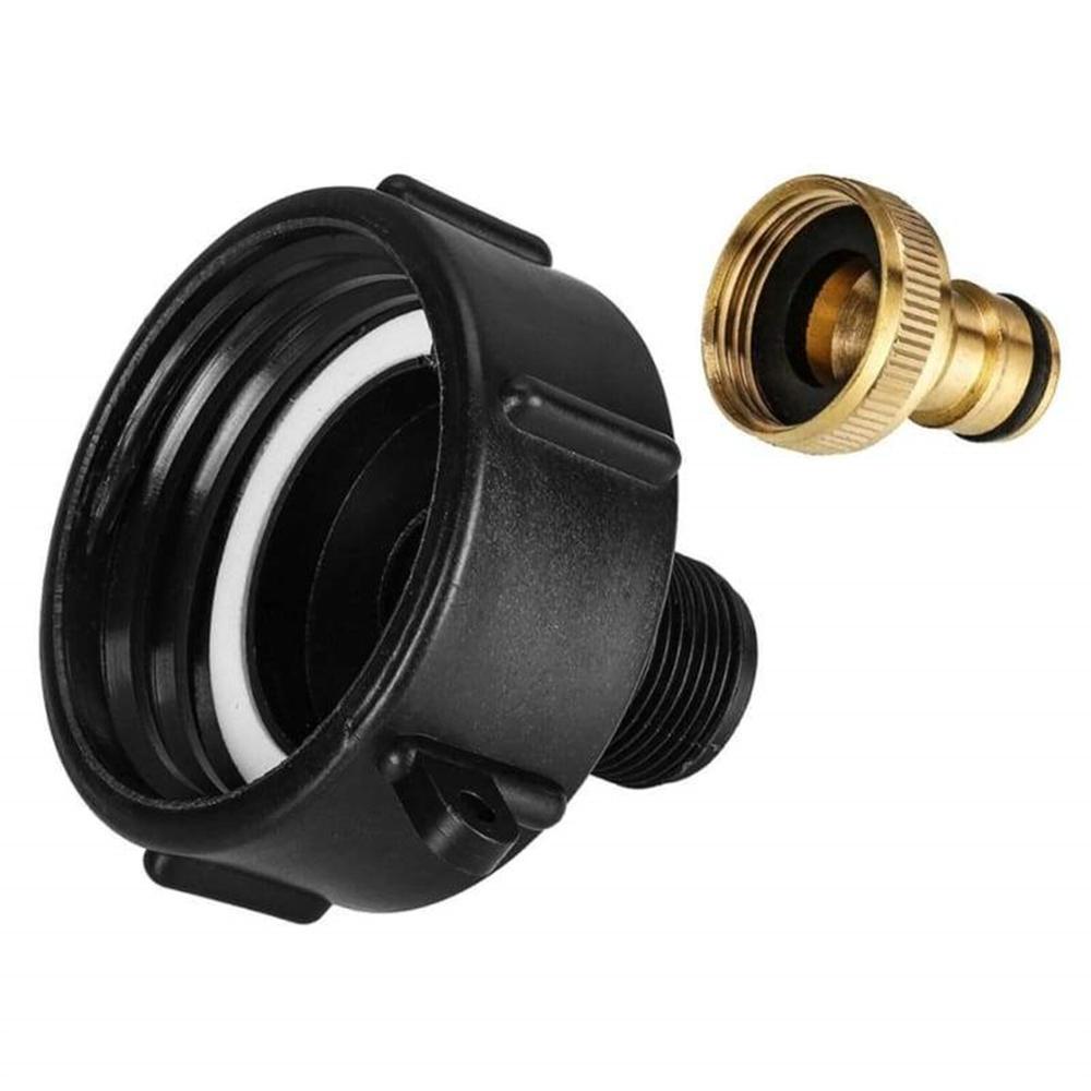 1Pc Ibc Slang Adapter Reducer Connector Watertank Fitting 3/4 "Grove Draad Duurzaam Voor DN40/50 Bal valve