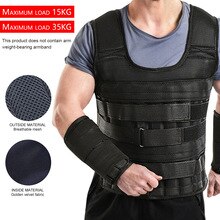 Chaleco deportivo con agujeros para entrenamiento de boxeo, chaleco transpirable y ajustable a prueba de golpes con carga de 15-35kg