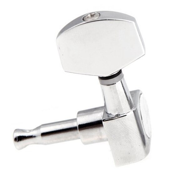 1 Set Cigar Box Guitar Parts: 4-String Chrome Hard-Tail Adjustable Bridge & 1 Set 3L 3R Chrome Electric Acoustic Strings Of Mech