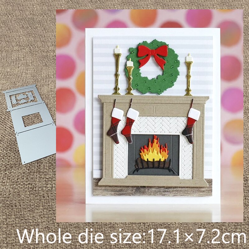 Craft Metal stencil mold Cutting Dies Modern Fireplace decoration scrapbook die cuts Album Paper Card Craft Embossing