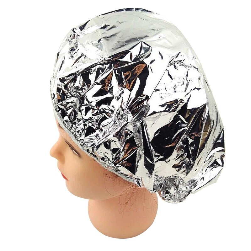 Gorro desechable de papel de aluminio impermeable, gorro para baño, peluquería, gorro de dormir, gorro de baño para el cuidado del cabello, 1 ud.