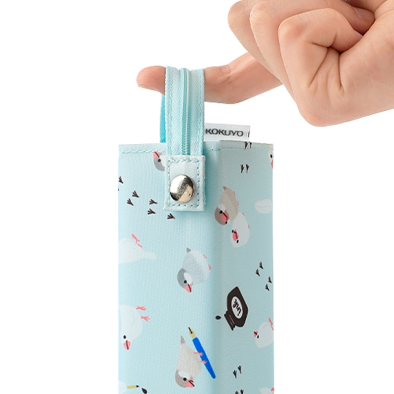 Estuche de lápices japonés Kokuyo para estudiantes pequeños y frescos con diseños limitados, gran capacidad, Folio Simple, bolsa de papelería japonesa