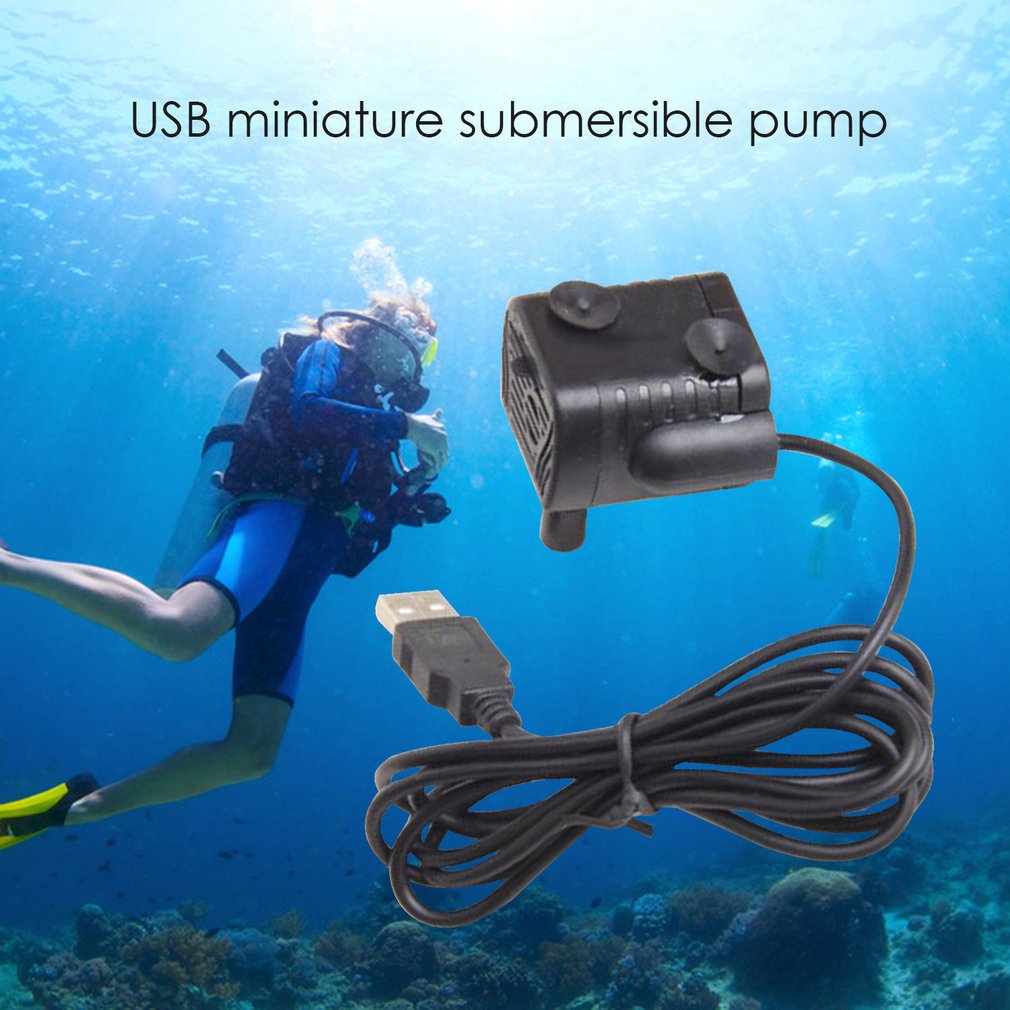 Usb-1020 Mikro Tauch Pumpe Dc 3,5 V-9V 3W Aquarium Aquarium Brunnen Teich Wasserpumpe