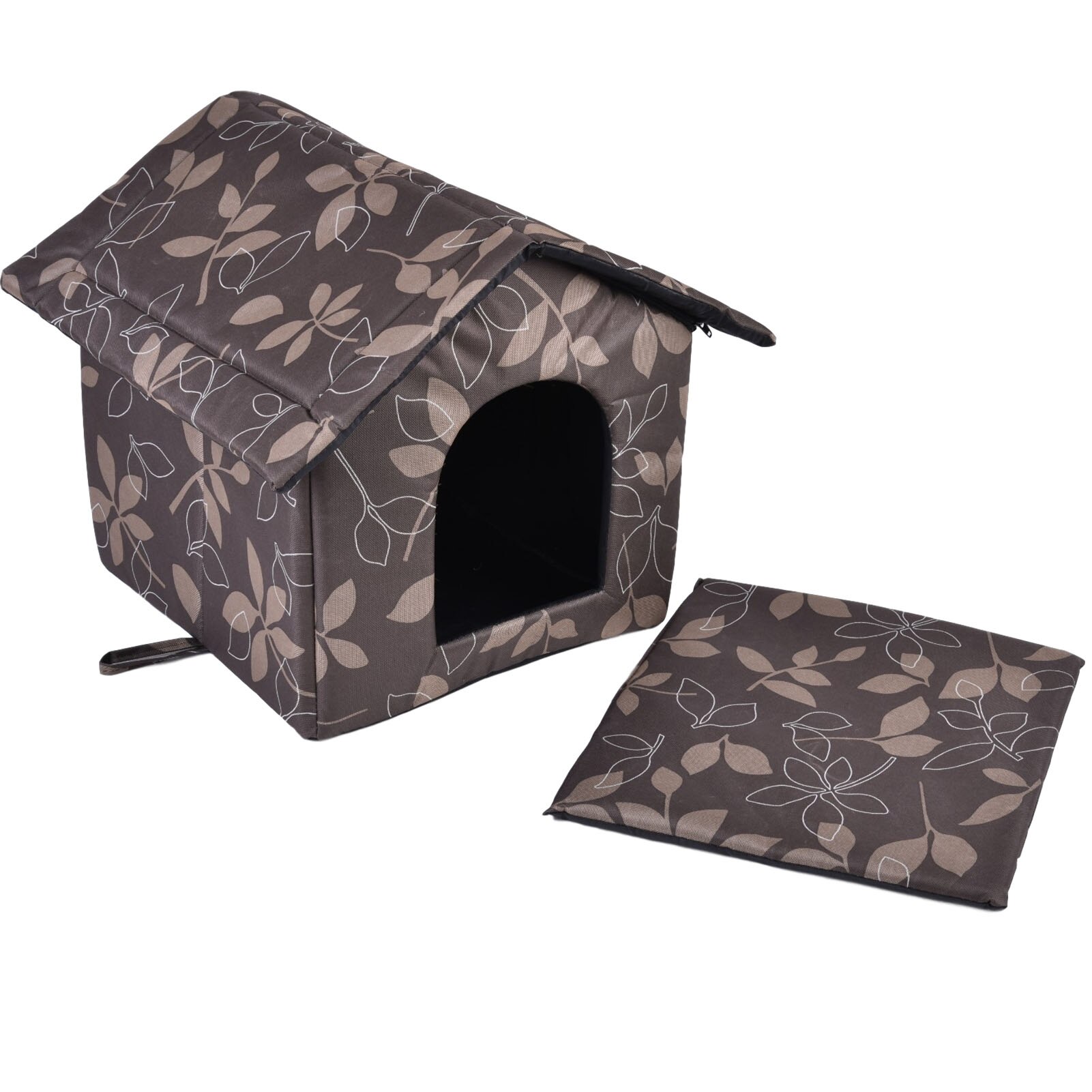 Casa para perro y gato impermeable para exteriores, productos para mascotas a prueba de viento, refugio cálido para perros y gatos