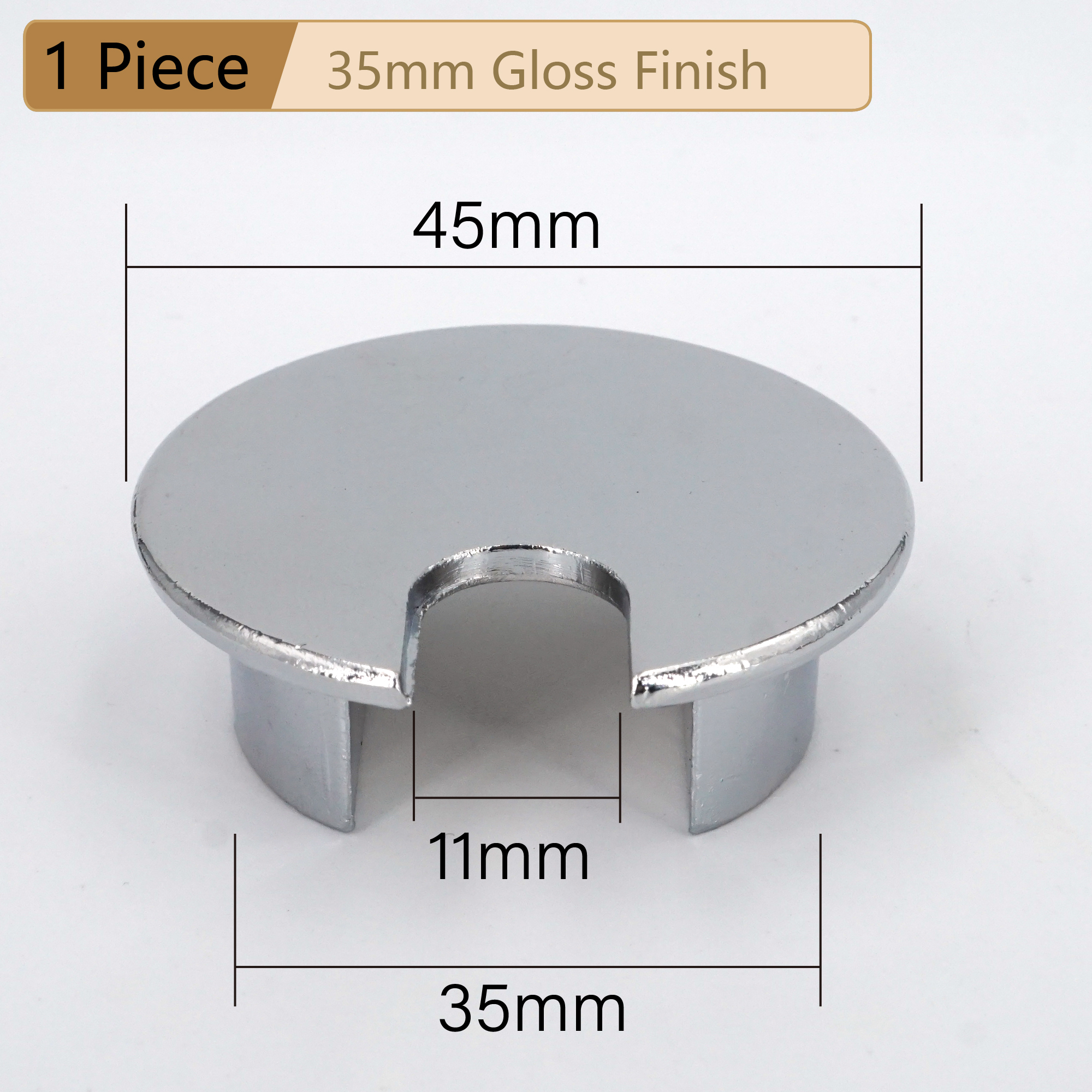 35mm Zinc Alloy Wire Hole Cover Outlet Port Table Computer PC Desk Round Cable Grommet Line Holder: Black & White