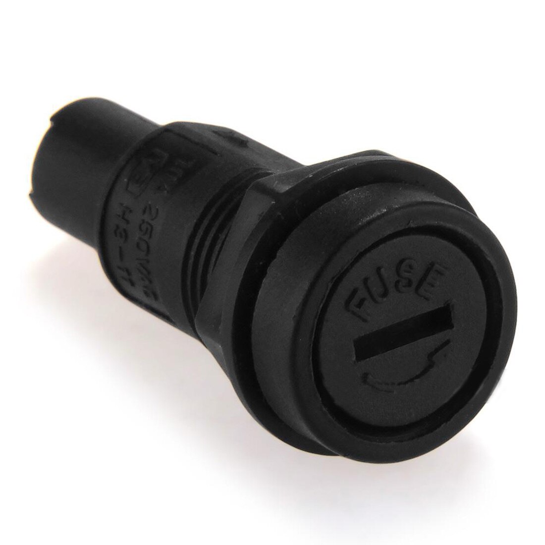 Car Chassis Panel Mount Fuse Block Holder Fuseholder Plastic Black 250V 10A Marsnaska