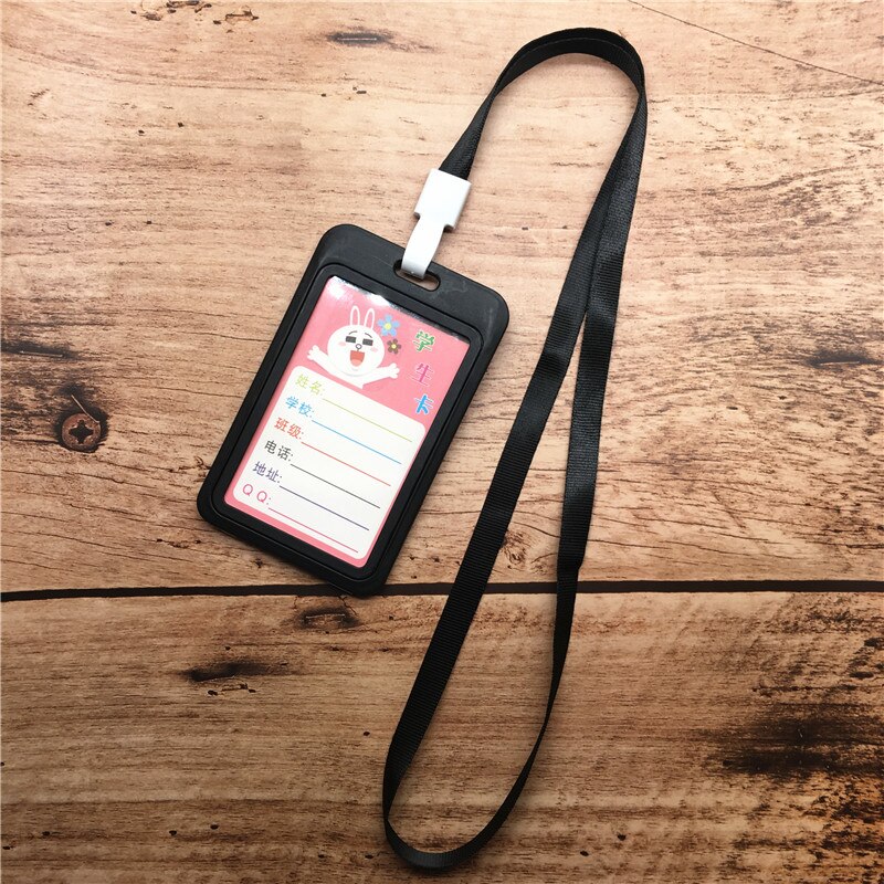 Tragbare Bunte Mitarbeiter Kunststoff ID Karte Halter Name Tag Lanyard Neck Strap mitarbeiter arbeiten karte Büro Schreibwaren
