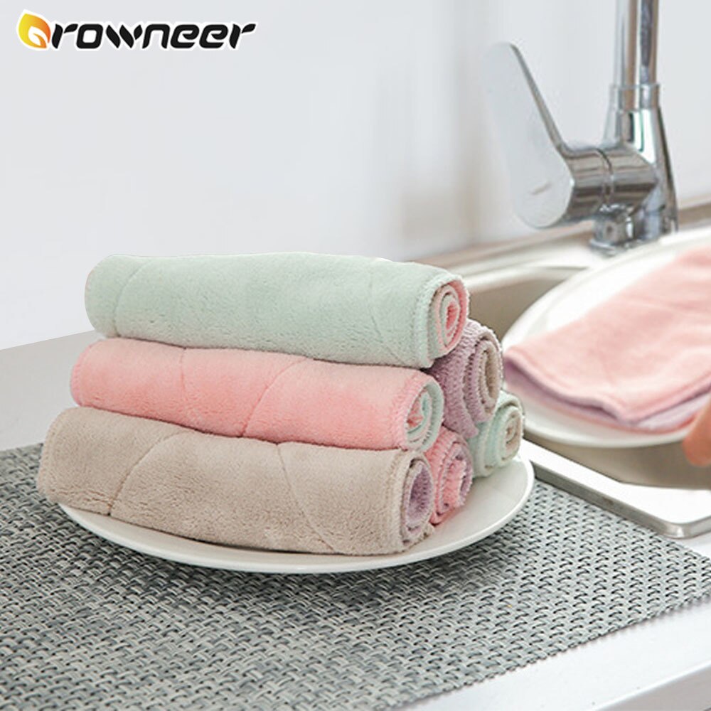 4/8/12Pcs Multifunction Microfiber Super Absorbent Cleaning Cloth Oil-free Antibacterial Absorb.Comfortable Household Wipe Rag