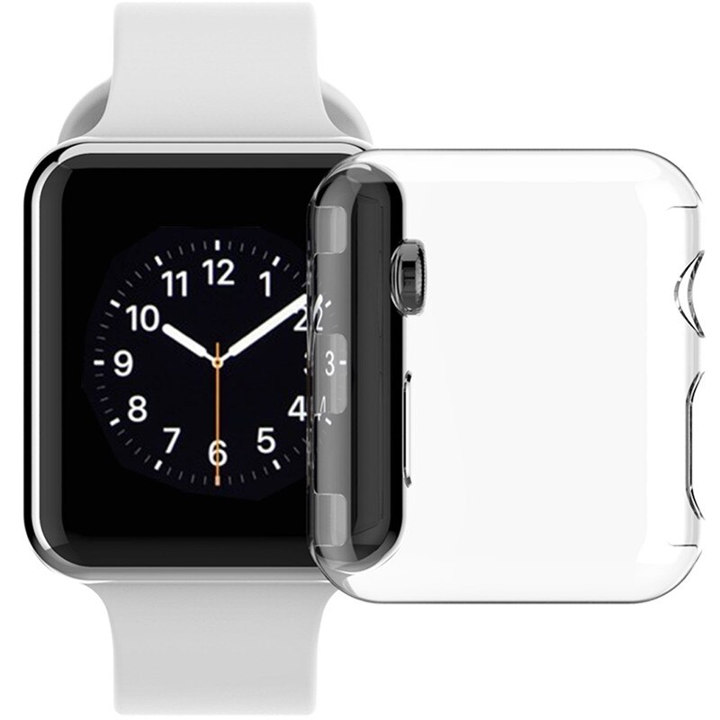 Coque ashei pour apple watch séries 3 et 2 et 1 , étui de protection ultra-mince en pc rigide, couverture complète transparente, accessoires pour iwatch