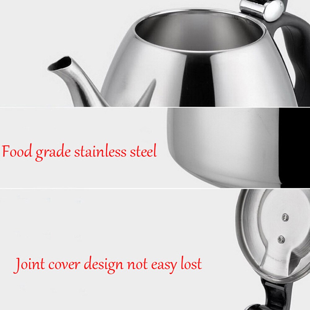 1.2L Keuken Rvs Waterkoker Handheld Instant Vlakke Bodem Waterkoker Inductie Fornuis Verwarming Kokend Thee Pot