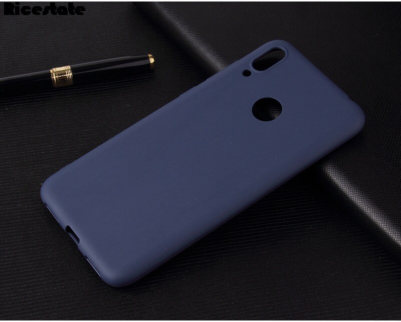 Funda de silicona blanda de TPU para Huawei Y7 , carcasa de Color caramelo para Huawei Y7