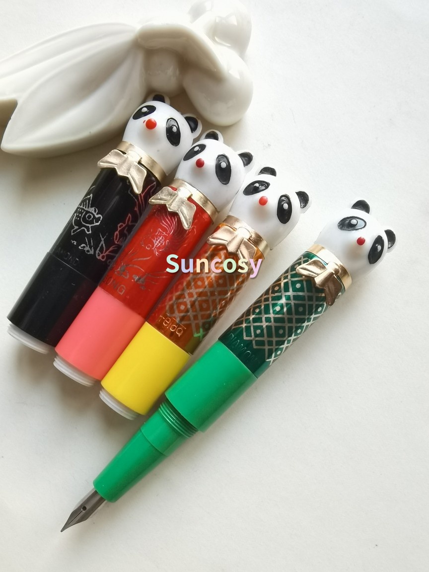 China In The 1980 S Collection Stationery Iridium Fountain Pen The Panda Pen Short Small,Toy Pen Nostalgic Student Pen