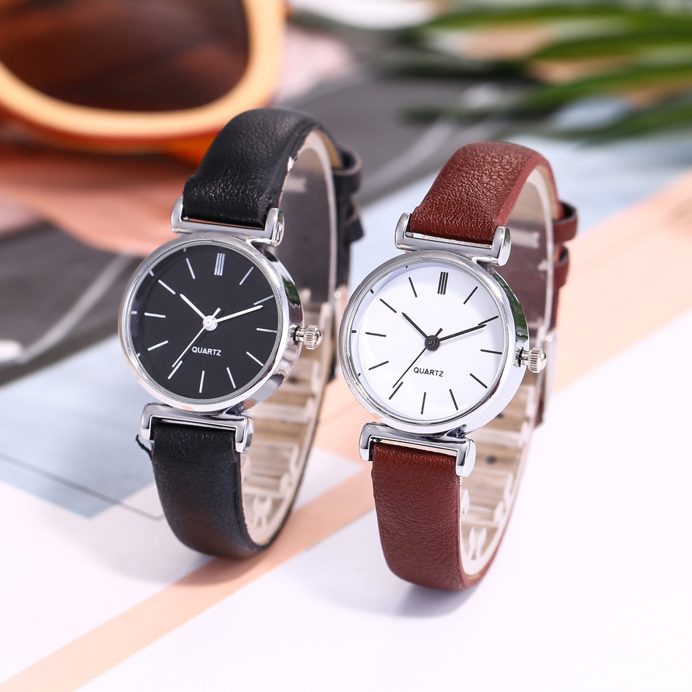 Relogio Feminino vansvar Watch Women Casual Quartz Leather Band Newv Strap WristWatch Small Dial Saat Reloj Mujer