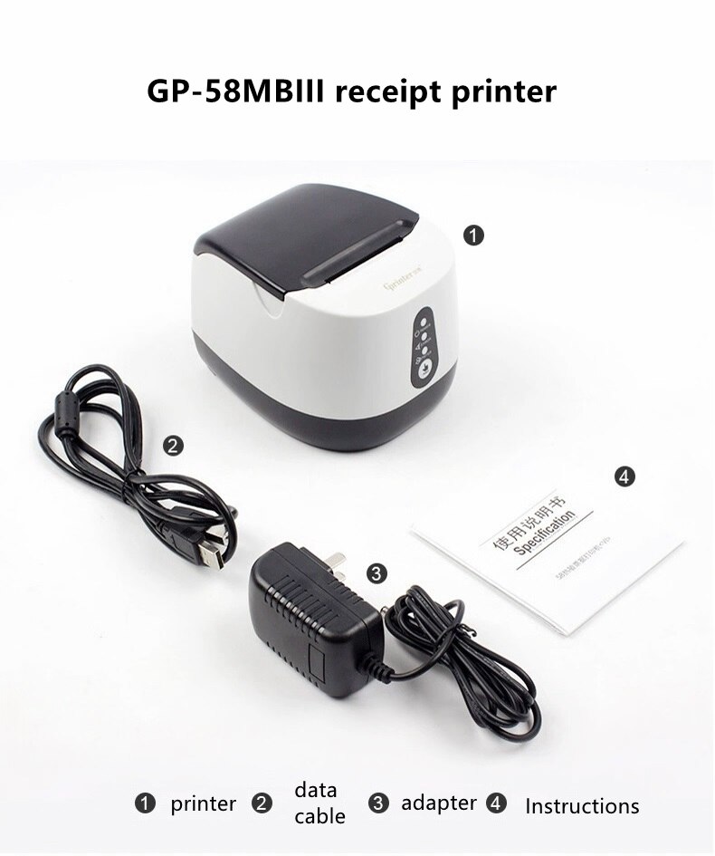 wireless thermal printer Receipt bill high speed fit 57*60 mm paper thermal printer Android IOS USB PC destop