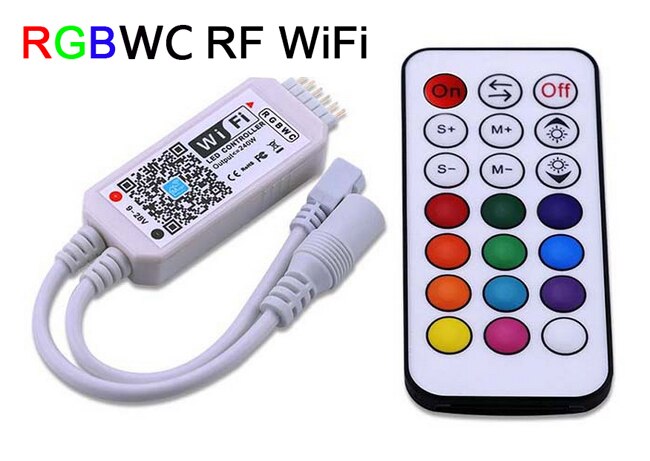 DC12-24V Mini WIFI LED RGB / RGBW Regler kabellos RF Fernbedienung IOS/Android Smartphone für RGBCW/RGBWW RGB LED Streifen: RF  RGBWC WiFi