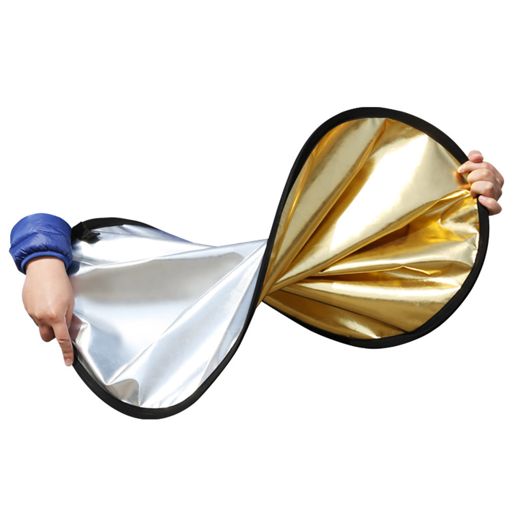 Reflector 5 en 1 de 43 "y 110cm para estudio fotográfico, reflector de luz plegable para estudio fotográfico, dorado, plateado, blanco y negro, translúcido