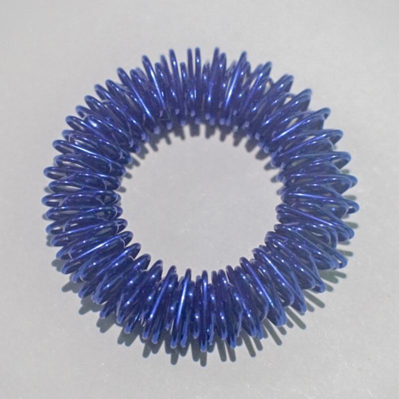 Finger Ring Toy Stress Relief Sensory Spring Fingers Rings Stress Anxiety Relief Finger Toys Spiky Finger Ring/Acupressure Ring: blue