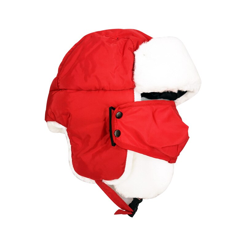Gorro de aviador de invierno para niños, gorro familiar para niñas, gorro ruso con orejeras para nieve, pasamontañas cálido, gorro de nieve para niños, gorro de niño para exteriores, Soviets: Rojo